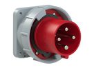 Plastic built-in plug CEE 63A/400V, 3P+PE/6h, IP67