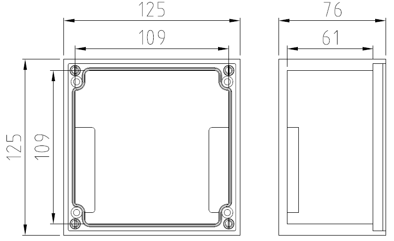 Boîte de dérivation type 1212 noire