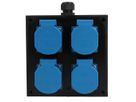 Small hard rubber distributor box type 1616, black