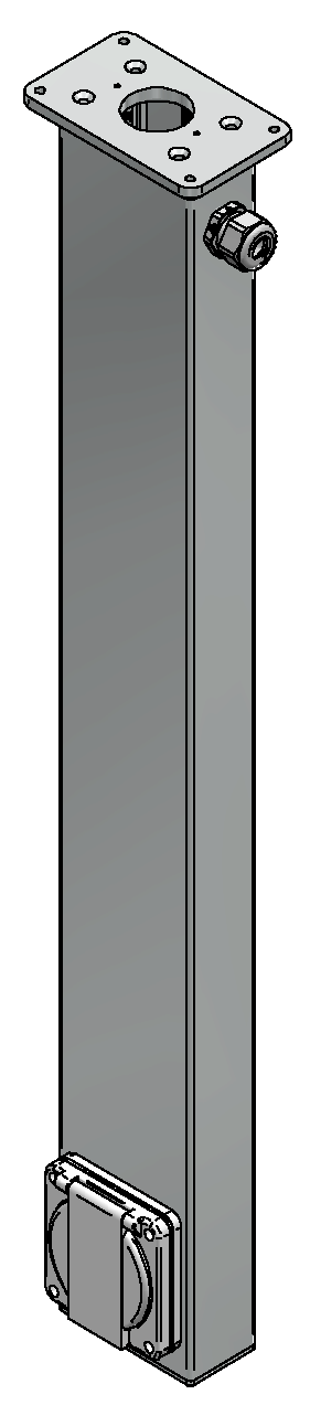Pilier d'énergie ES 100, aluminium anodisé