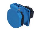 Einbausteckdose Typ 23 IP55 blau