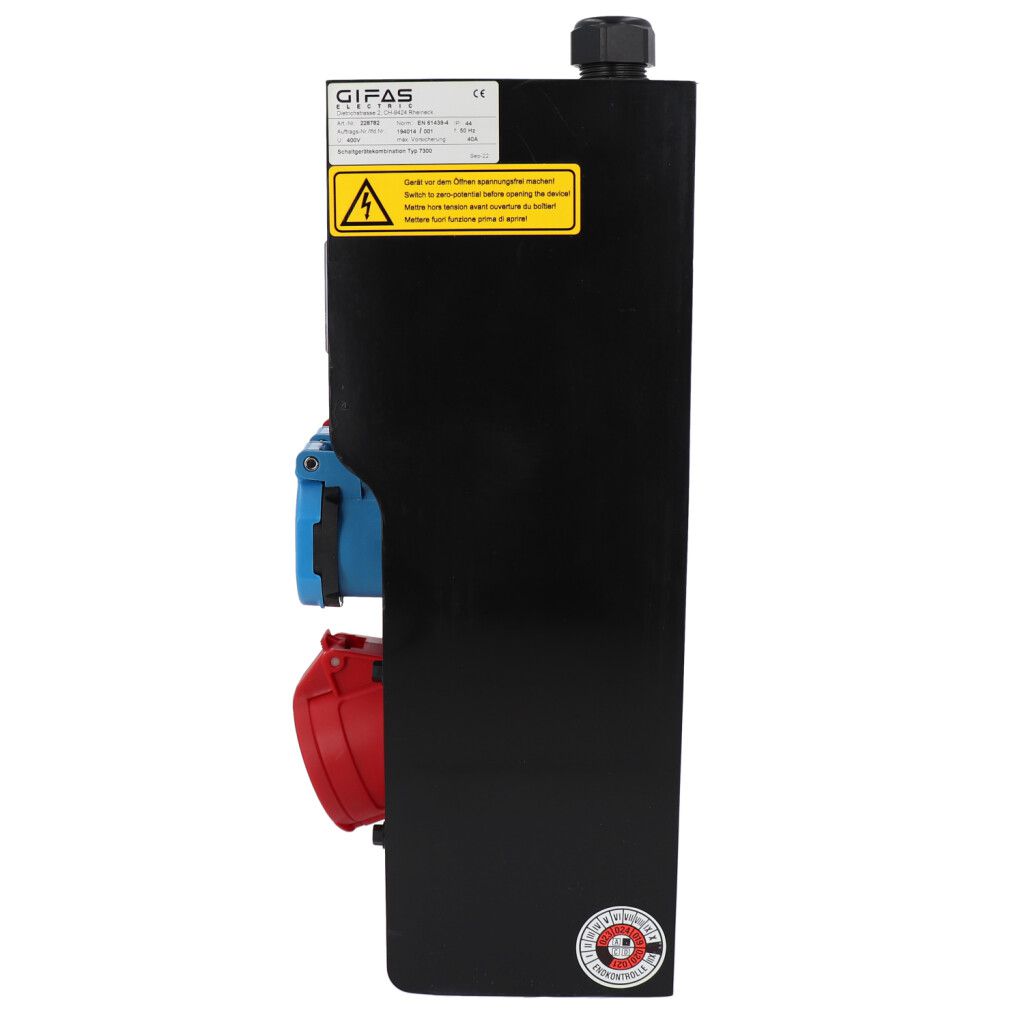 Quadro elettrico in gomma dura tipo 7300, nero