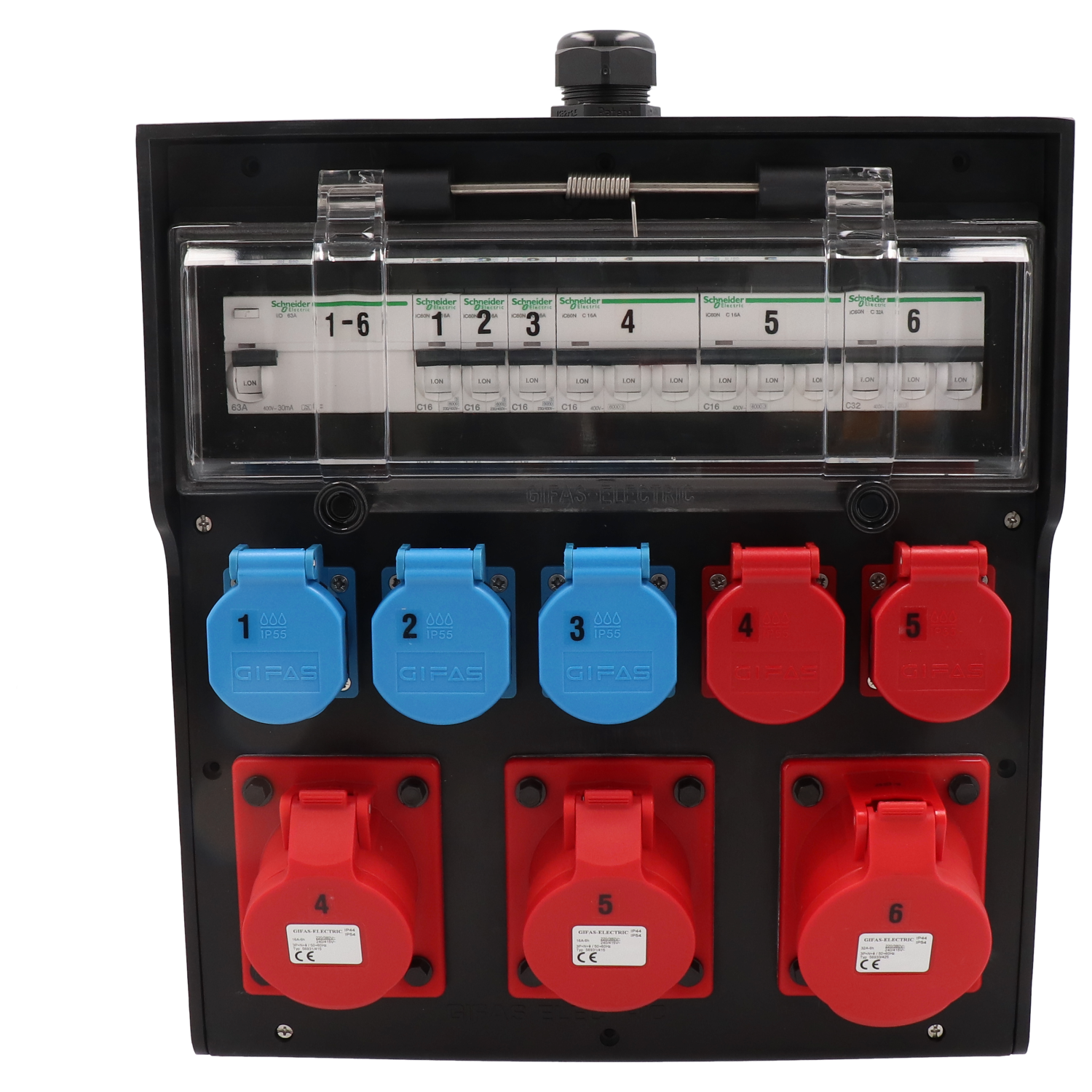 Hartgummiverteiler Typ 7700, schwarz