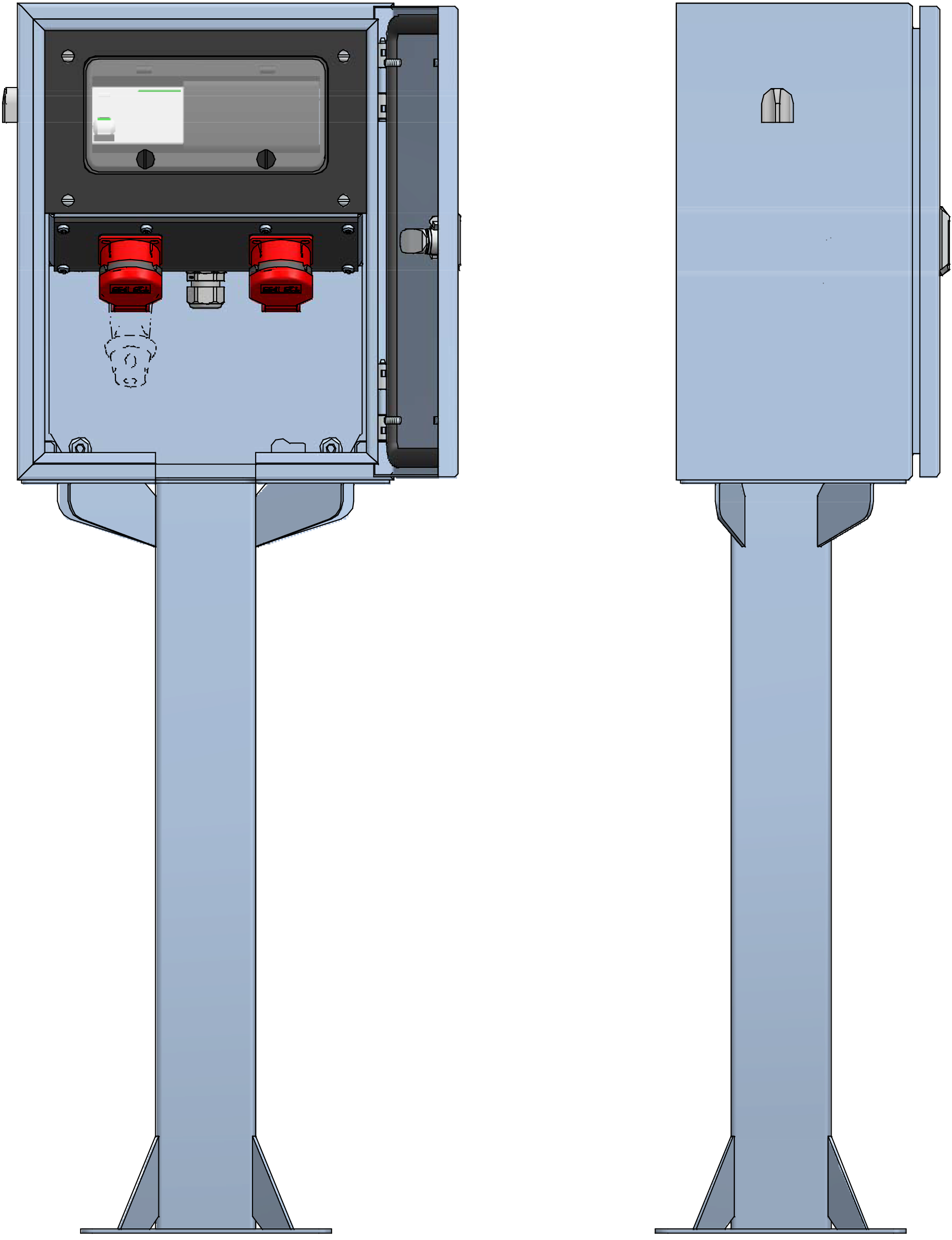 AP-Stromverteilung V2A-Standrohr,