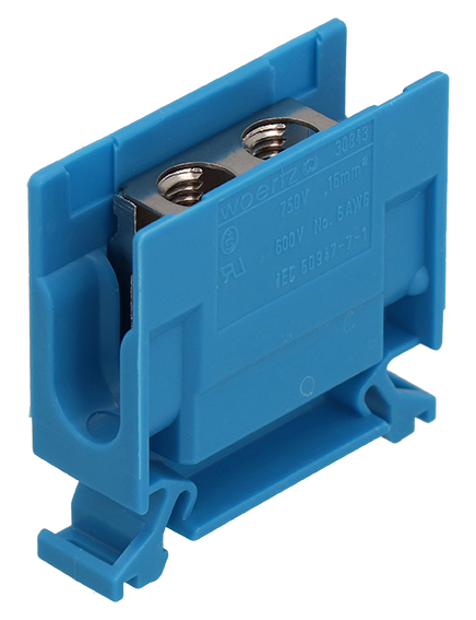 Abzweigklemme 16 mm² blau Woertz