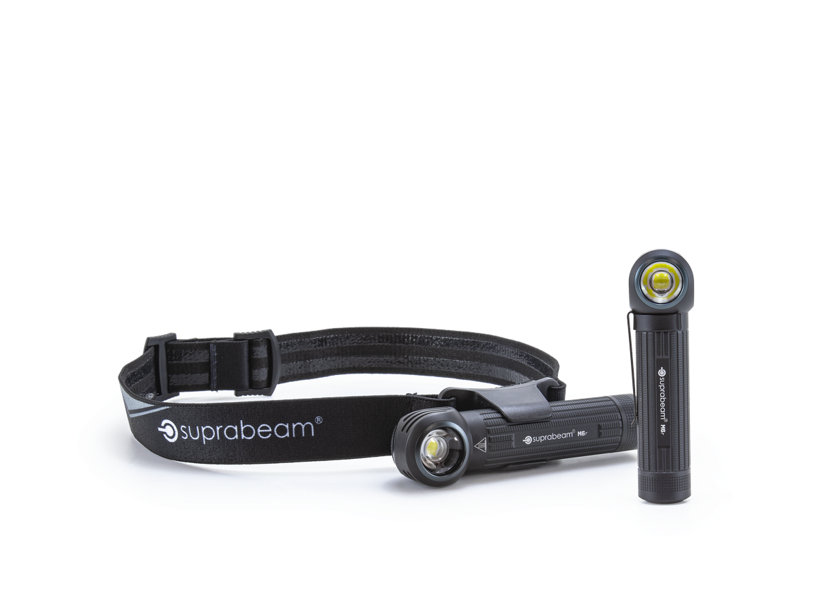 Lampada multifunzione LED Suprabeam M6r1'000lm, IP68, accu Li-Ion 3'000mAh, cavo USB-C, fascia per la testa, base magnetica