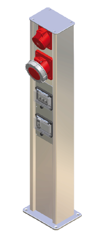 Power column ES 160, anodised aluminium