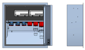 Recessed mounted distributor cabinet, box V2A,
