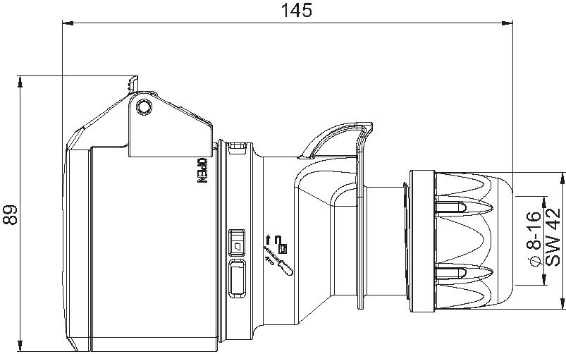 Presa in plastica dura CEE IP44/IP54