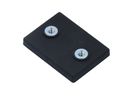 Magnetic clamp, rubberized, rectangular