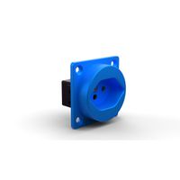 Presa da incasso tipo 13 IP20 blu senza coperchio