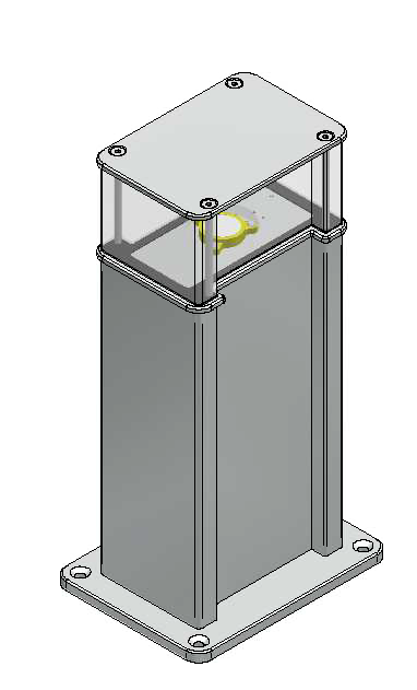 Energiesäule ES-LED 160, Aluminium eloxiert,
