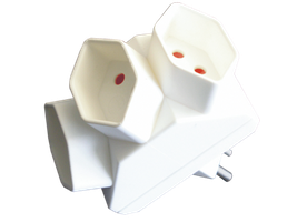 Plastic distribution plug 3x type 13 white