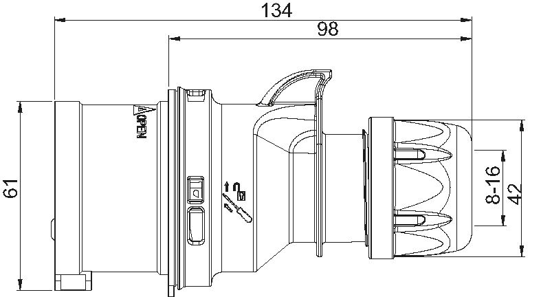 Spina in plastica dura CEE IP44/IP54