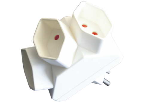 Sdoppiatore di liena 3xT13 bianco