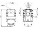 Plastic wall plug CEE IP44