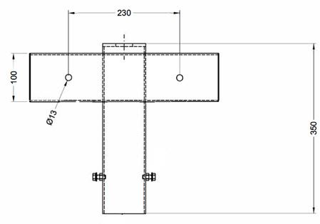 Supporto per palo con Ø 76mm