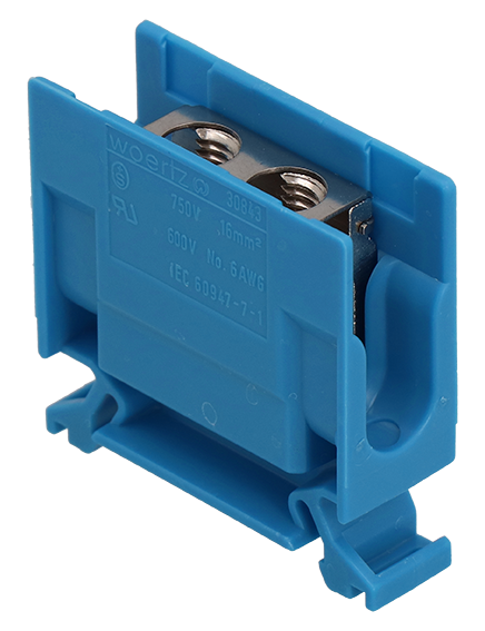 Abzweigklemme 16 mm² blau Woertz