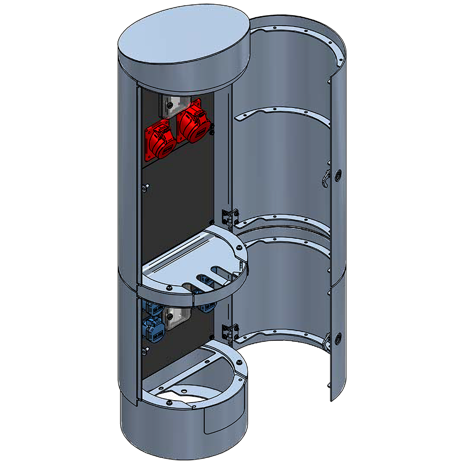 Energiesäule RONDO M V2A geschliffen