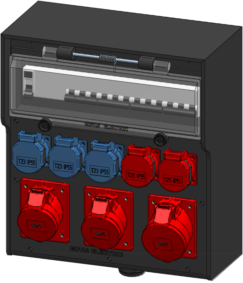 Boitier de distribution type 7700, noir