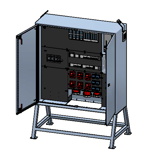 Armoire de chantier 250A, acier inox V2A