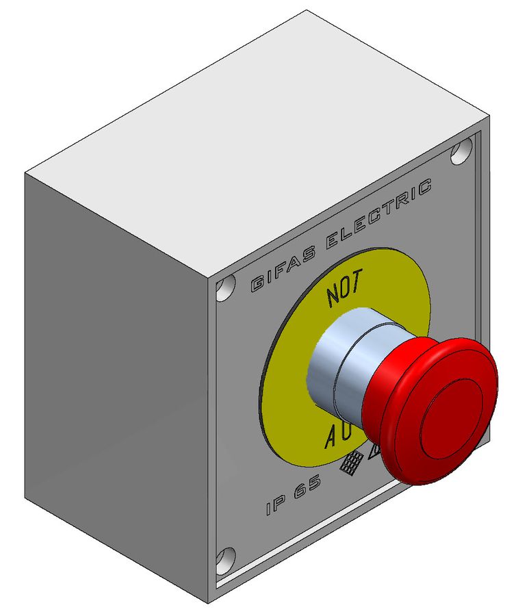 Emergency shut-off switch twist-release