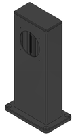 Power column ES 100, black painted RAL9005