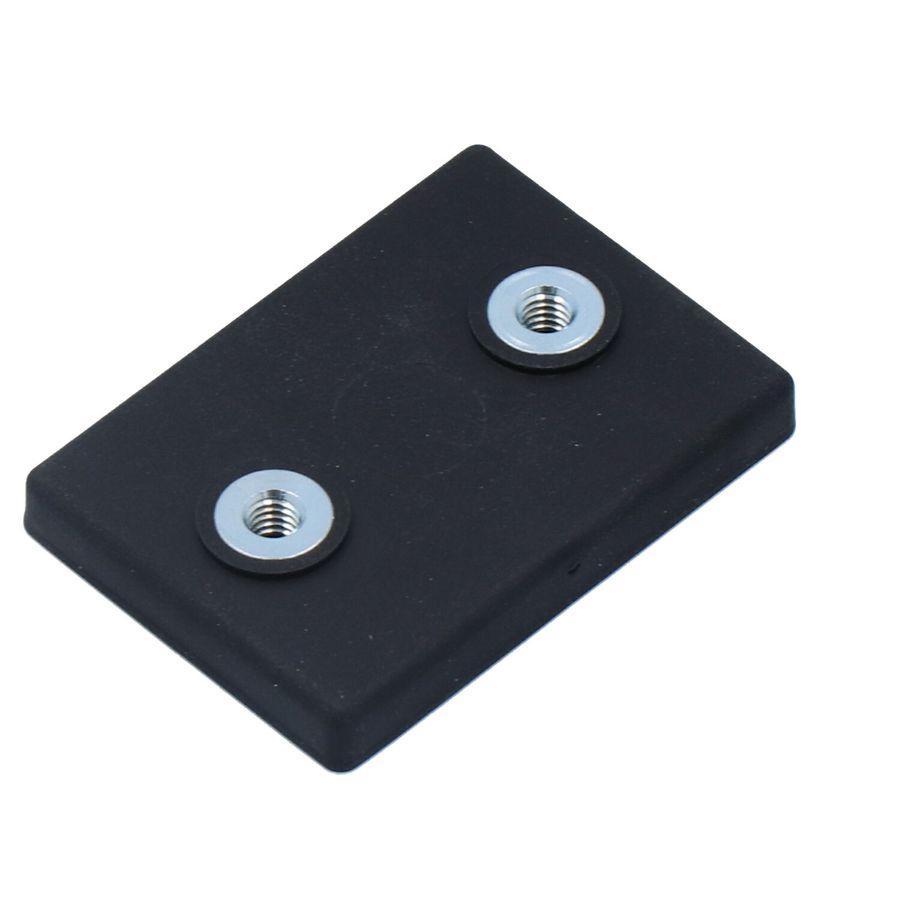 Magnetic clamp, rubberized, rectangular