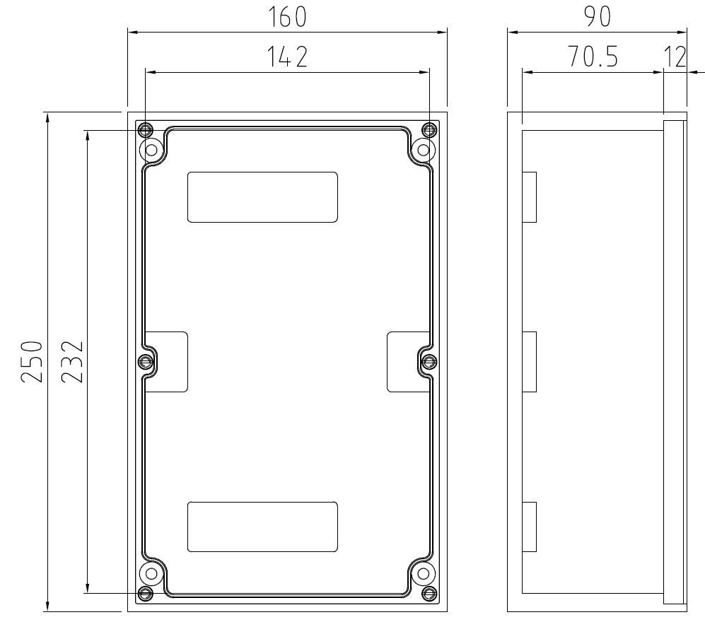 Hard rubber junction box type 2516,