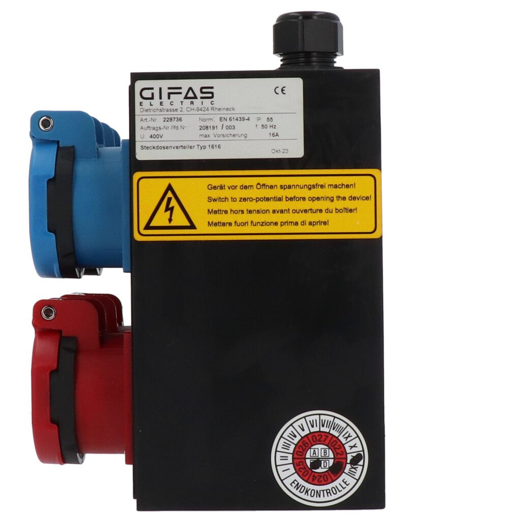 Small hard rubber distributor box type 1616, black