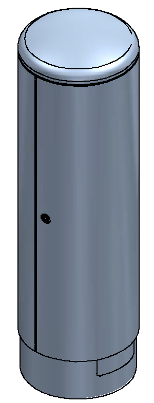 Colonnina di energia RONDO M lucidata V2A