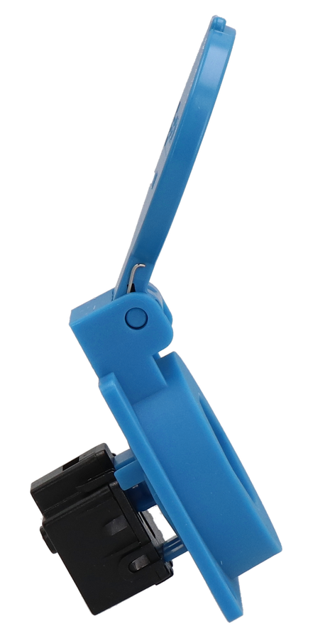 Built-in socket type 23 IP20 blue with lid