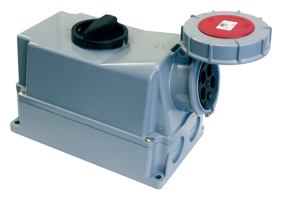Safety wall socket with master switch CEE IP67