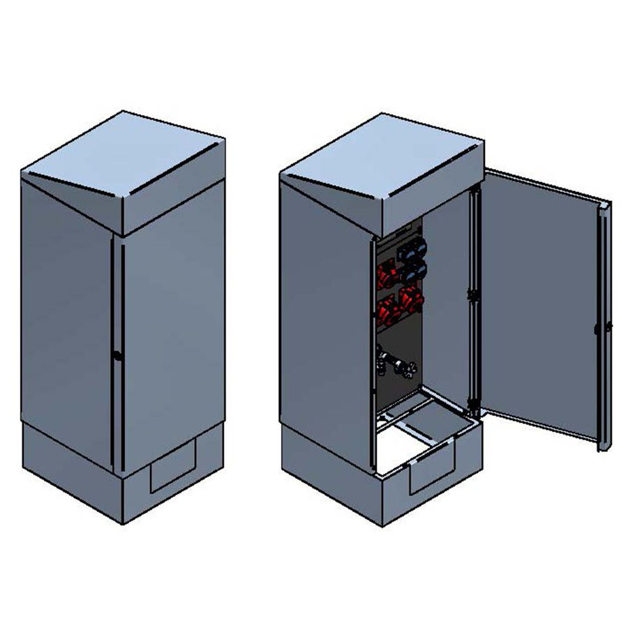 Energiesäule QUADRO L V2A geschliffen