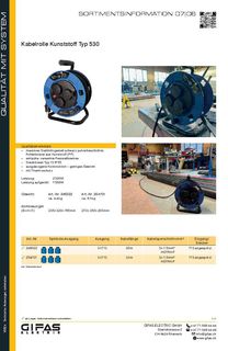 07 06 Cable reel, full plastic type 530