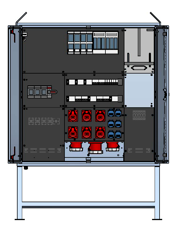 Armoire de chantier 250A, acier inox V2A