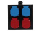 Small hard rubber distributor box type 1616, black