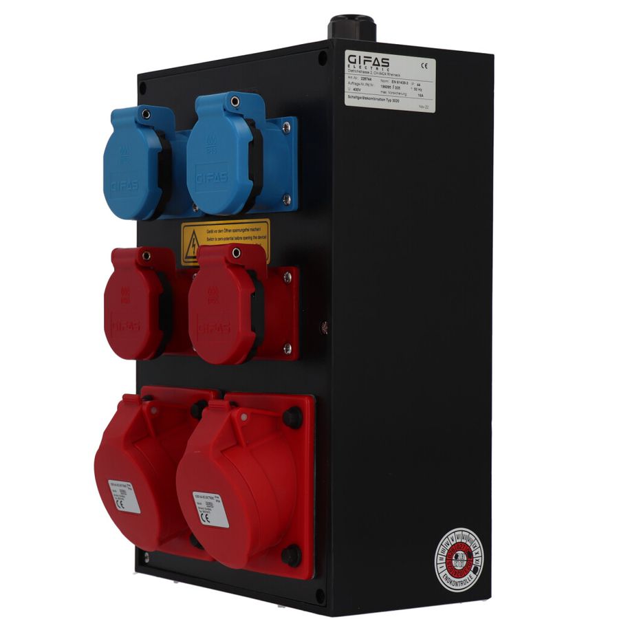 Quadro elettrico in gomma dura tipo 3020, nero