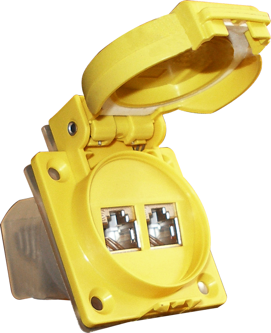 Einbausteckdose 2xRJ45 Cat.6a Modul 8(8)