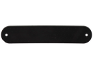 Rückstrahler Kunststoff schwarz, 101 Glasperlen weiss, 125x24mm,