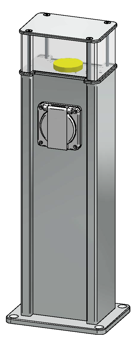 Energiesäule ES-LED 160, Aluminium eloxiert