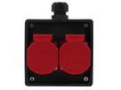Small hard rubber distributor box type 2700, black