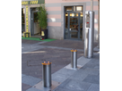 Retractable bollard system with LED lighting in Lugano - automatic GIFAS bollards for safe access control and city access control