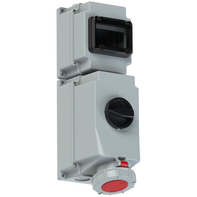 Safety wall socket with master switch CEE 63A/400V,