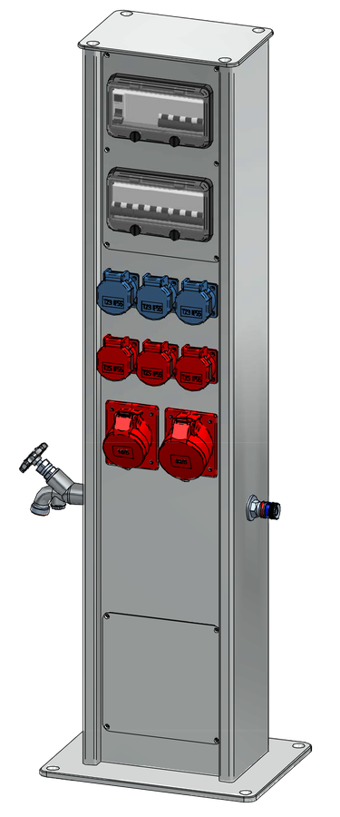 Power column ES 230, aluminium anodised