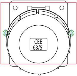 Retrofix kit for J40 aluminium to CEE63/5 inclined -
