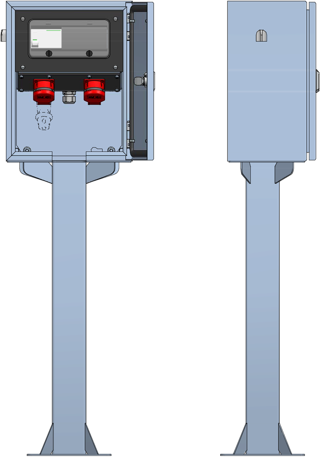 AP-Stromverteilung V2A-Standrohr,