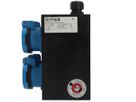 Small hard rubber distributor box type 1616, black