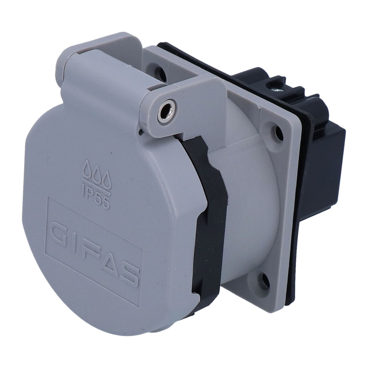 Built-in socket type 23 IP55 grey
