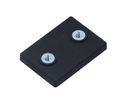 Magnetic clamp, rubberized, rectangular